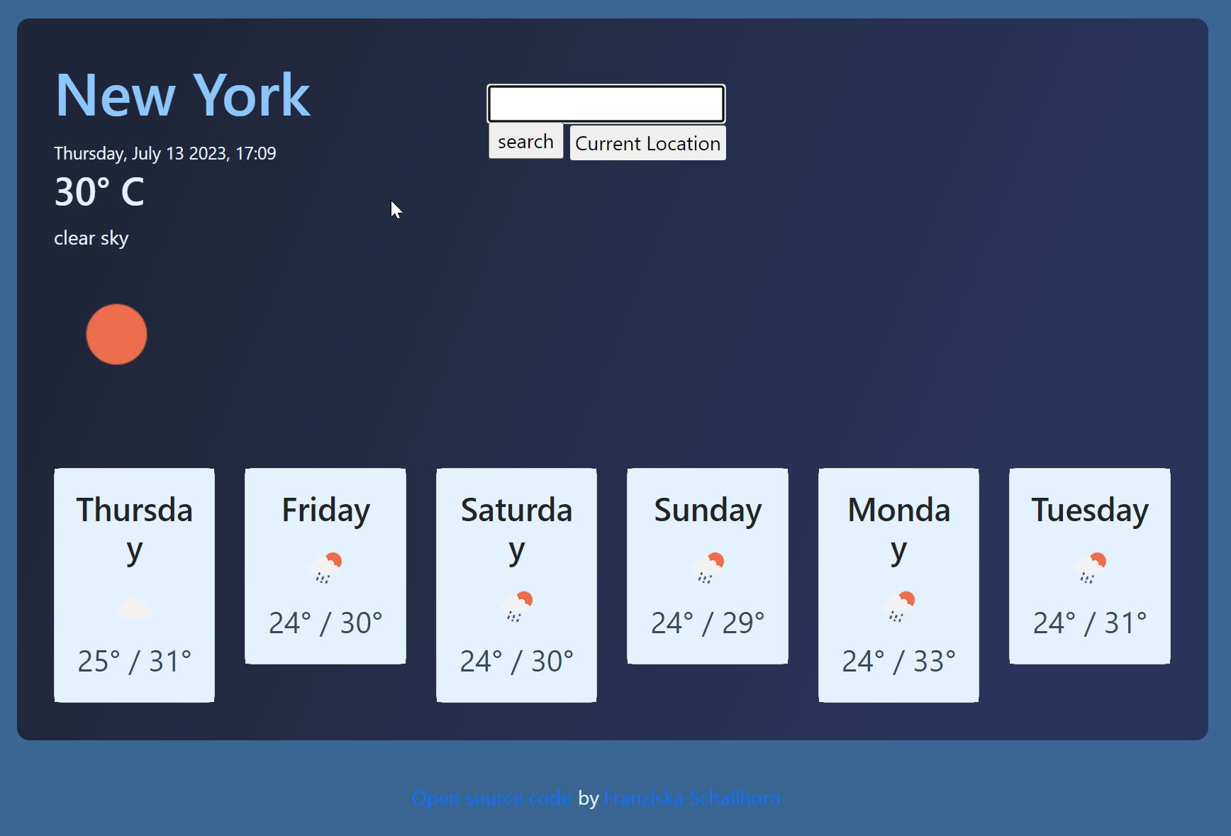 Vanilla JS Weather App